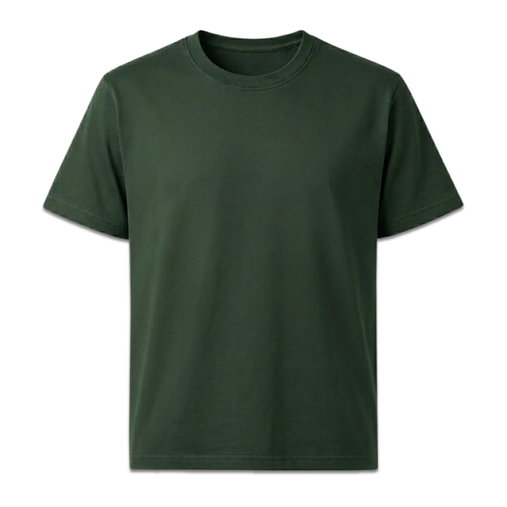 Cotton T-Shirt | Olive Green | 180 GSM Premium Cotton Unisex Basic Tee India