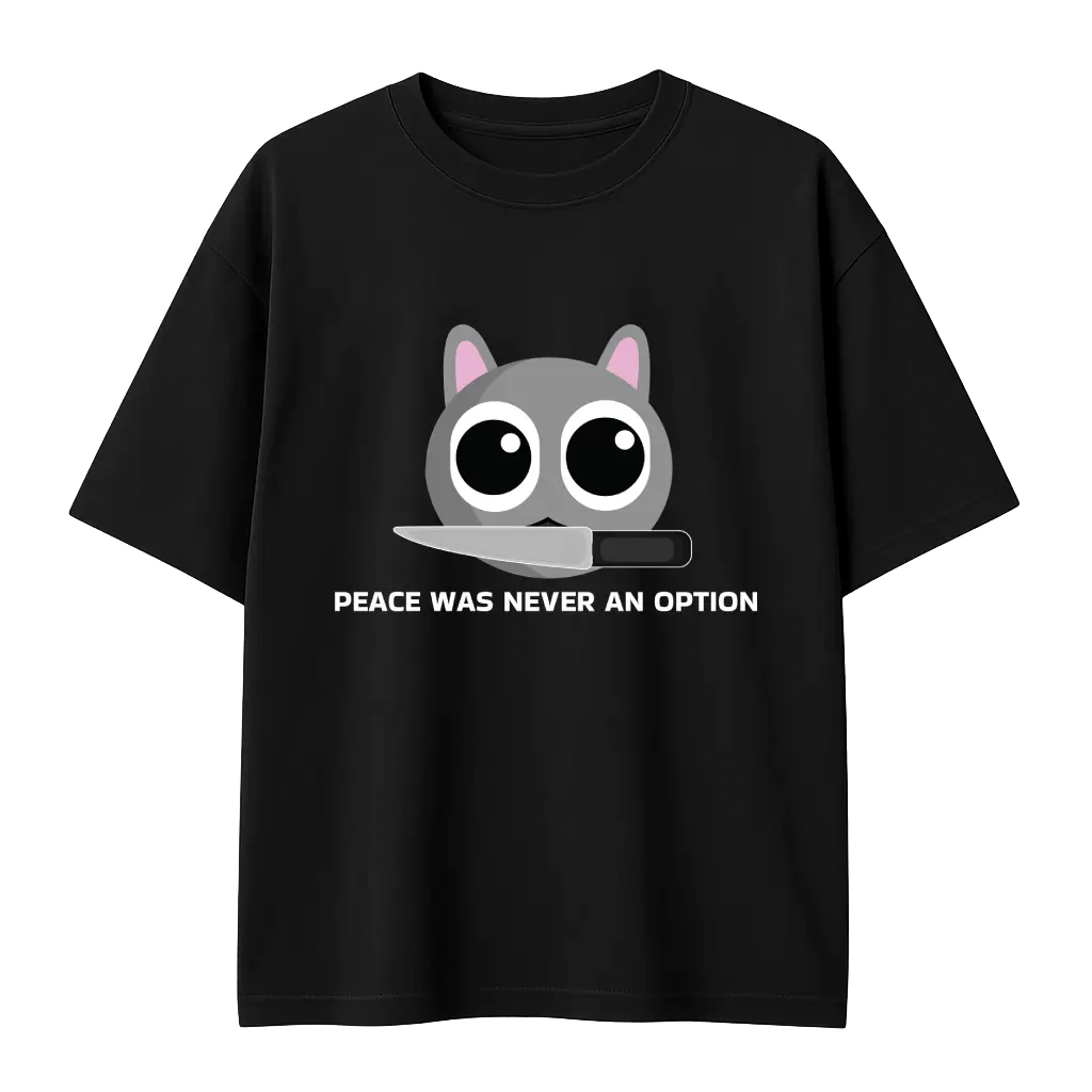 Oversized Graphic T-Shirt | No Peace by Shruti Salve | Premium 260 GSM Cotton Streetwear India