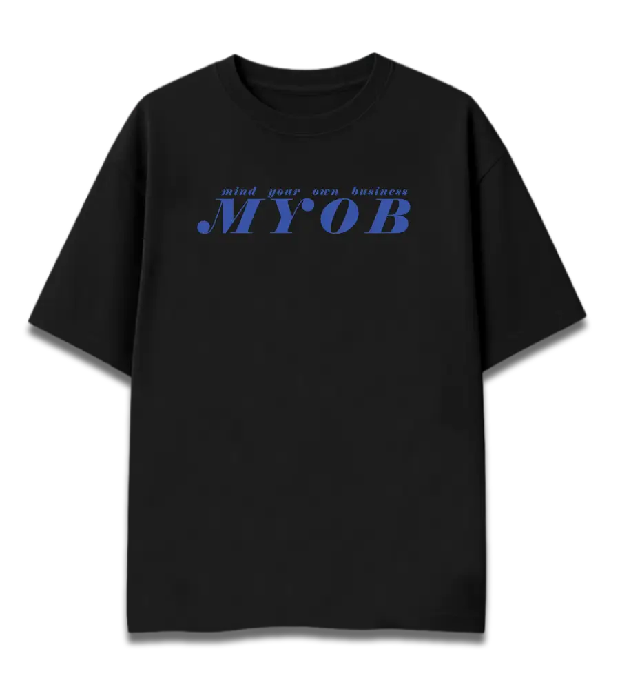 Oversized Graphic T-Shirt | MYOB by Shruti Salve | Premium 260 GSM Cotton Streetwear India