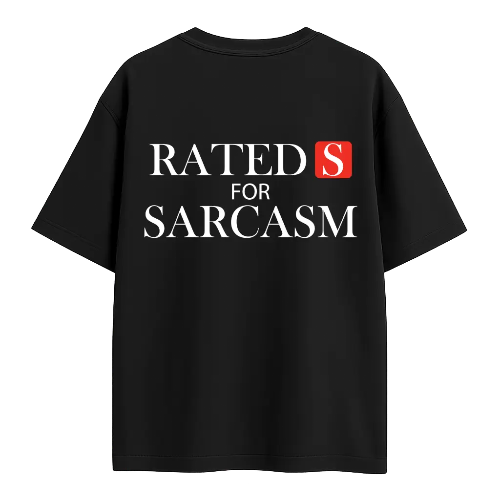 Oversized Graphic T-Shirt | Rated Sarcasm by Shruti Salve | Premium 260 GSM Cotton Streetwear India