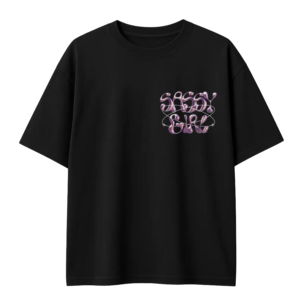 Oversized Graphic T-Shirt | Sassy Girl by Shruti Salve | Premium 260 GSM Cotton Streetwear India